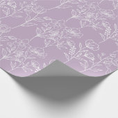 Papier Cadeau Purple Lilac tendance Simple Floral Rustique Bohèm (Coin)