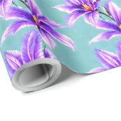 Papier Cadeau Purple Lilly du Motif de la Vallée (Coin rond)