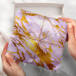 Papier Cadeau Purple Lily Gold Pastel Marbre blanc brillant<br><div class="desc">Minimalisme et élégance selon les tendances actuelles de décoration intérieure. Pour de nombreuses occasions</div>