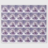 Papier Cadeau Purple Magical Dragon Baby Shower (Plat)