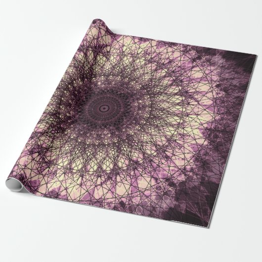 Papier Cadeau Purple Mandala (Déroulé)