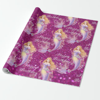 Papier Cadeau Purple mermaid