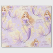 Papier Cadeau Purple mermaid (Plat)