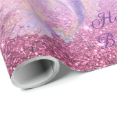 Papier Cadeau Purple mermaid  (Coin rond)