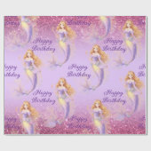 Papier Cadeau Purple mermaid  (Plat)