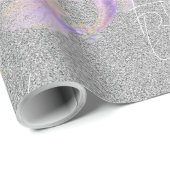 Papier Cadeau Purple mermaid (Coin rond)