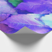 Papier Cadeau Purple N Feuilles Turquoises (Coin)