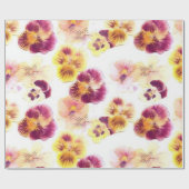 Papier Cadeau Purple Pansy (Plat)