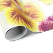 Papier Cadeau Purple Pansy (Coin rond)