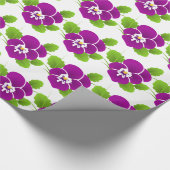 Papier Cadeau Purple Pansy Flower Thunder_Cove (Coin)
