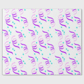 PAPIER CADEAU PURPLE PARTI RIBBONS (Plat)