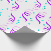PAPIER CADEAU PURPLE PARTI RIBBONS (Coin)