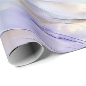 Papier Cadeau Purple Pearl Or blanc (Coin rond)