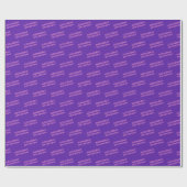 Papier Cadeau Purple Personalized Name Age  Birthday (Plat)