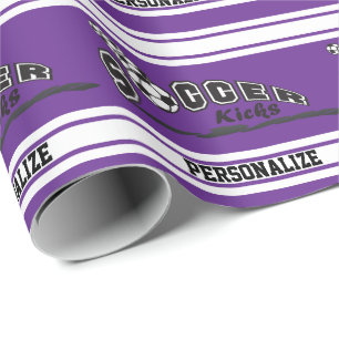 Papier Cadeau Purple Personnaliser Le Football
