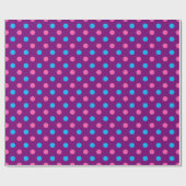 Papier Cadeau Purple Pink Blue Polka Dot Pattern (Plat)