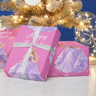 Papier Cadeau Purple Princess