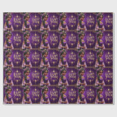 Papier Cadeau Purple Purim Princess Emballage papier rouleau (Plat)