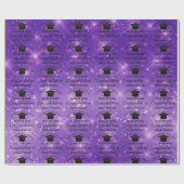 Papier Cadeau Purple Sparkle Graduate Chic Custom (Plat)