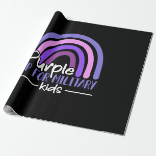 Papier Cadeau Purple up pour enfants militaires Arc en ciel Enfa