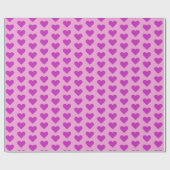 Papier Cadeau Purple Valentine's Day Love Hearts (Plat)