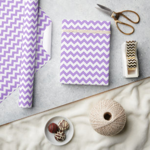 Papier Cadeau Purple Zigzag, Purple Chevron, Motif géométrique