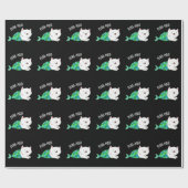 Papier Cadeau Purr-maid Funny Kitty Chat Mermaid Pun Dark BG (Plat)