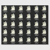Papier Cadeau Purr ty S'Il Vous Plaît Funny Kitty Chat Pun Dark (Plat)