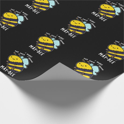Papier Cadeau Putain d'abeilles Funny Insect Bee Pun Dark BG (Coin)