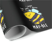Papier Cadeau Putain d'abeilles Funny Insect Bee Pun Dark BG (Coin rond)
