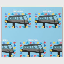 Puzzle de voiture de train monorail pour l'autisme
