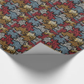 Papier Cadeau Puzzle Rockabilly Impression Animale RAB (Coin)