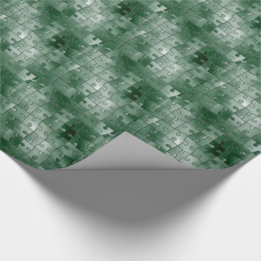 Papier Cadeau Puzzle vert (Coin)