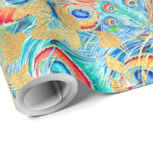 Papier Cadeau Pylône de plumes (Coin rond)