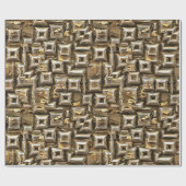 Papier Cadeau Pyramides d'or 1 (Plat)