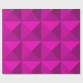 Papier Cadeau Pyramides magenta (Plat)