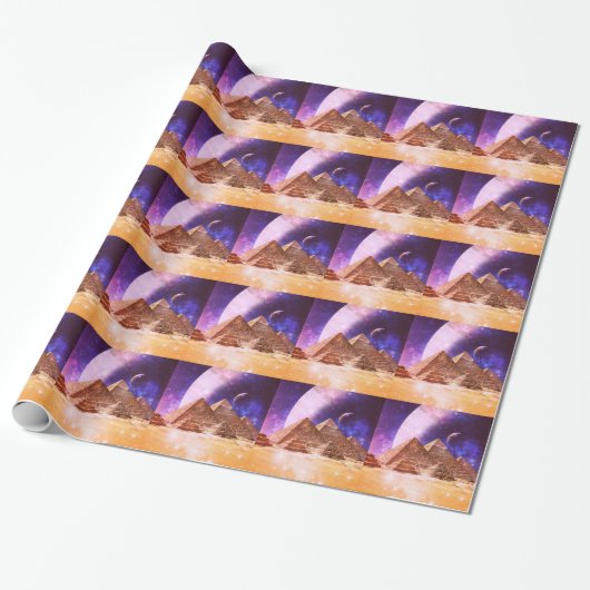 Papier Cadeau Pyramides spatiales (Déroulé)
