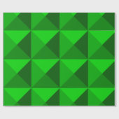 Papier Cadeau Pyramides vertes (Plat)