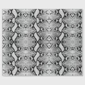 Papier Cadeau Python noir et blanc exotique (Plat)