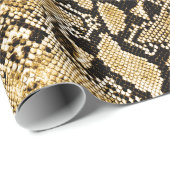 Papier Cadeau Python Or Exotique Snakeskin (Coin rond)
