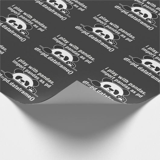 Papier Cadeau Python Programmer IT Nerd Panda Programmation Humo (Coin)