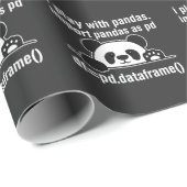 Papier Cadeau Python Programmer IT Nerd Panda Programmation Humo (Coin rond)