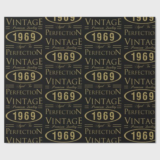 Papier Cadeau Qualité Premium 1969 (Plat)