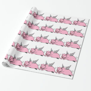 Papier Cadeau quand les porcs volent