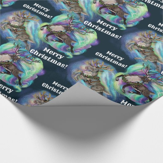 Papier Cadeau Quand Reindeer vole (Coin)