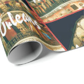 Papier Cadeau Quartier français de la Nouvelle-Orléans (Coin rond)