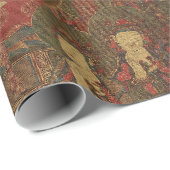 Papier Cadeau Quatre bouddhas dans le bouddhisme terrestre pur (Coin rond)