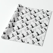 Papier Cadeau Quatre Chats noirs, Louis Wain (Déroulé)