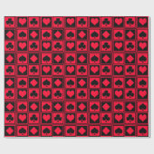 Papier Cadeau Quatre costumes de carte (Plat)