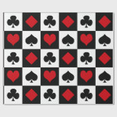 Papier Cadeau Quatre costumes de carte (Plat)